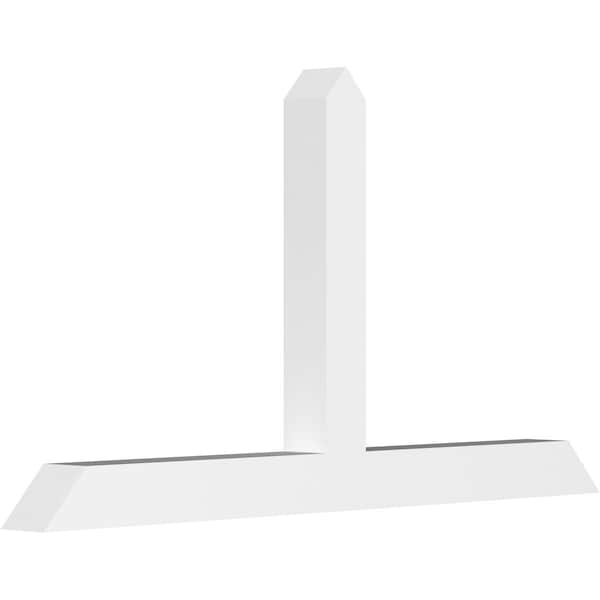Ekena Millwork Portland Architectural Grade PVC Gable Bracket, 84"W x 45 1/2"H x 6"D x 6"F, 13/12 Pitch GBP084X46X0606POR00 - main